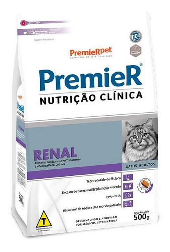 Premier Ração Nutrição Clínica Gato Renal 500g