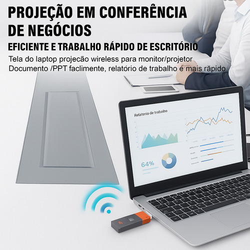 Receptor Hdmi Wireless Full Hd 50m Imagem Estável Sem Delay