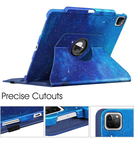 Funda Giratoria Para iPad Pro 12,9 360 Grados Cielo Azul
