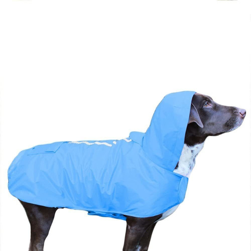 Impermeable Perro Impermeable Con Forro Polar, Azul, Frenchi