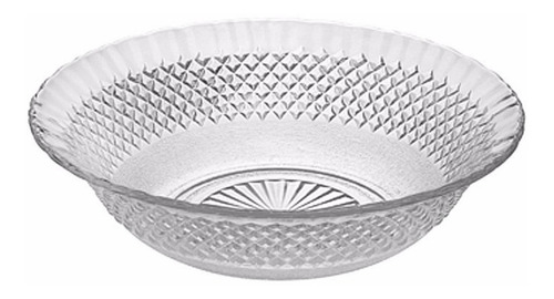 Ensaladera Bowl Grande Vidrio Labrado Wheaton Barroco Fuente Redonda Para Batir Servir Mezclar - 24x7 Cm 1,48 Litros