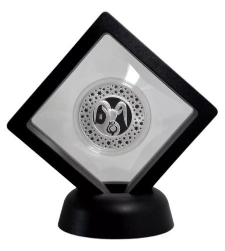 Medalla Plata Signo Zodiacal Capricornio En Pedestal Flotant