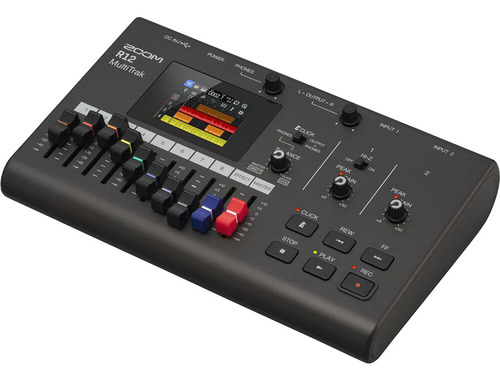 Grabadora Portátil Multitrack Zoom R12 Con Pantalla Táctil Color Negro