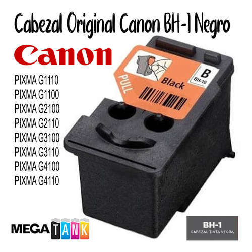 Cabezales Impresora Canon G4110/ G2110 /g3101 /  Bh-1 Negro 