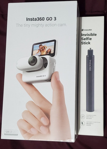 Cámara D Accion Miniatura Insta360 Go 3 128gb + Selfie Stick