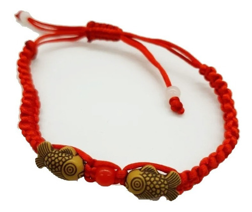 Pulsera Peces Koi - Pulsera Roja Regulable Ajustable