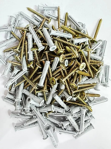 Parafuso Instalar Calha Flangeado Com Bucha 8mm Anel 100pçs