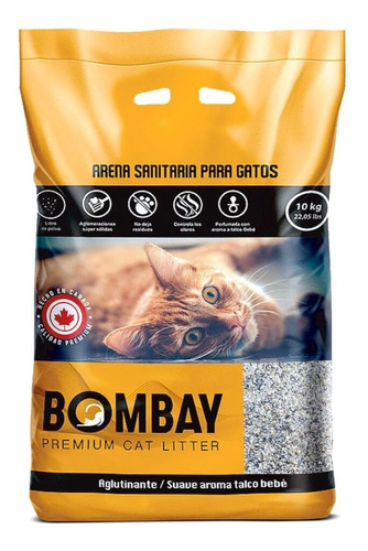  Bombay Arena Sanitaria Aglutinante 10kg Premium Gato/ Fauna