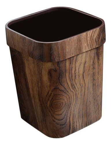 Papelera De Grano De Madera Mimético Retro Papelera