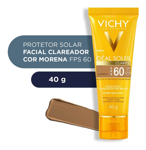 Vichy Idéal Soleil Clarify Fps60 Morena - Protetor Solar 40g