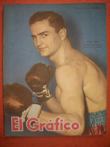 El Grafico 1969 7/6/1957 Jaime Gine Campeon Argentino Boxeo