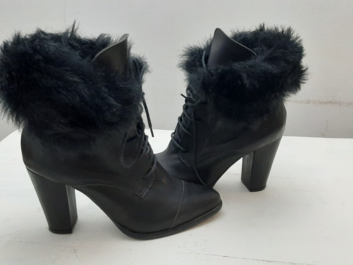 Zapatos Acordonados Con Piel De Mujer - Usados