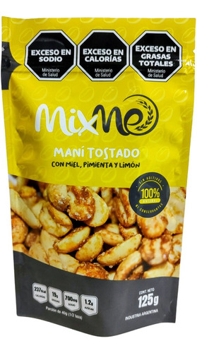 Mani Tostado Con Miel, Pimienta Y Limón 125 Gr Doypack Mixme