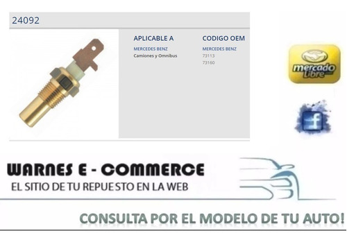 Bulbo Sensor Temperatura Mercedes Benz Sprinter Maxion