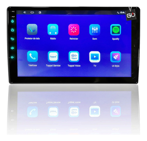 Multimidia Qled 9p Android 13 Carplay 128gb Chip 4g Voz Gps
