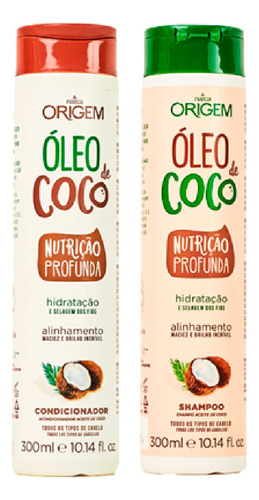 Óleo De Coco Shampoo+condicionador Nutrição Profunda Origem