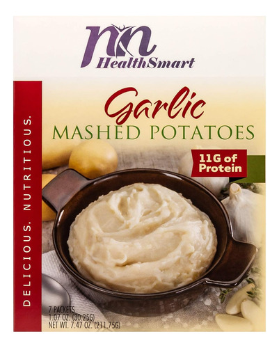 Healthsmart - Puré De Papas Cremoso Instantáneo Con Ajo Alto
