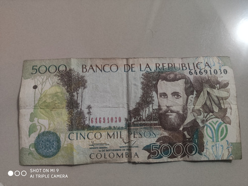 Billete De 5.000 Mil Pesos De 1 De Septiembre Del 2013 