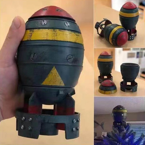 Mini Caja De Almacenamiento De Bomba Nuclear, Figura De Resi