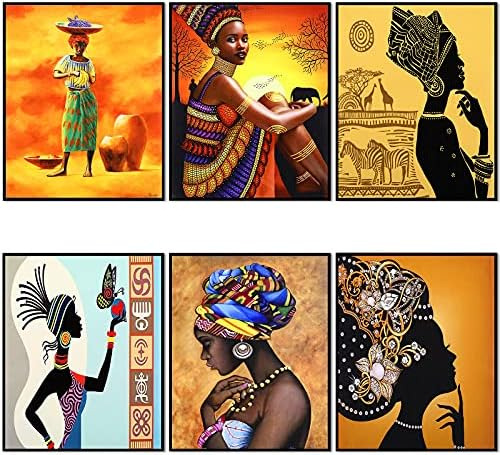 Outus 6 Piezas Pintura De Arte De Pared Africana Cuadro De L