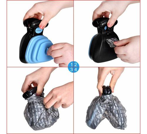 Cuchara Para Guardar Basura De Baño Para Mascotas, Azul, Peq