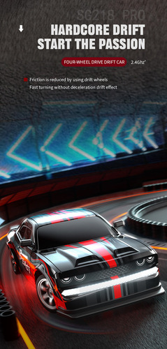 Mz Dodge Challenger Rc 1:16 Carro De Corrida De Brinquedo