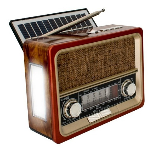 Parlante Bocina Bluetooth Radio Con Linterna Y Panel Solar