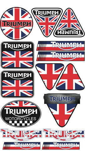 Triumph Set De Calcomanias Kit Planilla P/ Personalizar 02tr