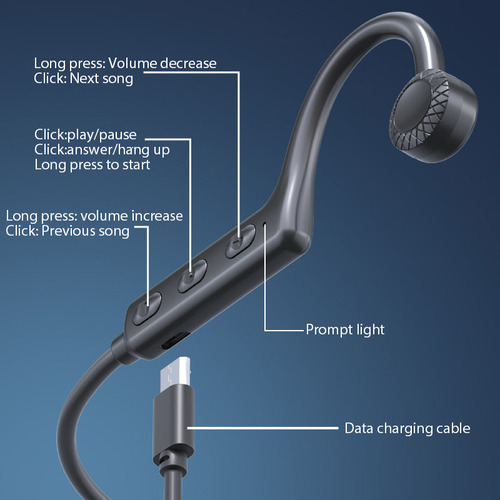 Audífonos De Conducción Ósea Bluetooth Ks19, Ligeros