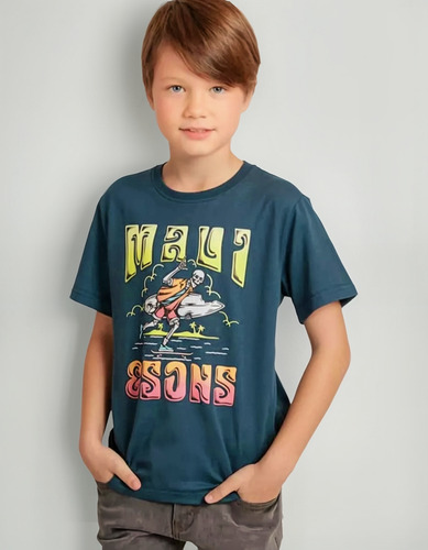 Polera Niño Maui And Sons Talla 8 Color Verde 1977
