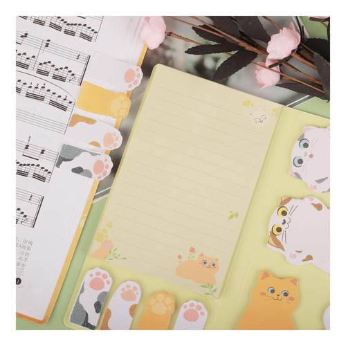 Starneyy Cat Sticky Notes Set 300 Sheets Divisor De Animales