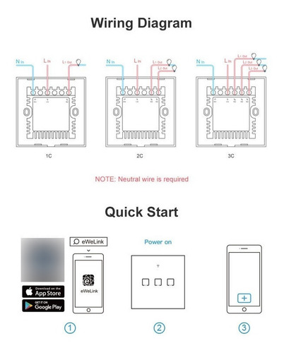 Imagen 5 de 6 de Sonoff T2 Us 2 Canales Tecla Touch Wifi/rf Con Garantia