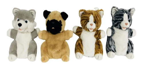Títeres De Mano Gato Perro De Peluche Divinos