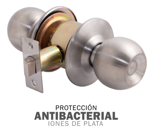 Cerradura Cilíndrica Pomo Sfera 11000 Libre Paso Inox