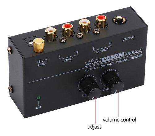 Preamplificador De Fono Para Giradiscos Operación De Bajo
