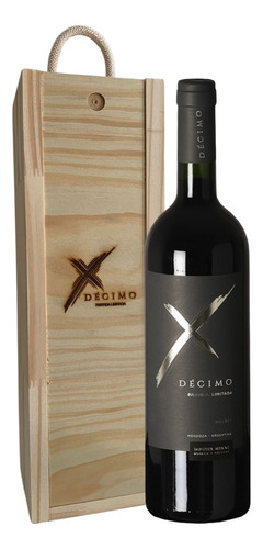 Vino Decimo Gran Reserva Malbec + Estuche Madera Grabado