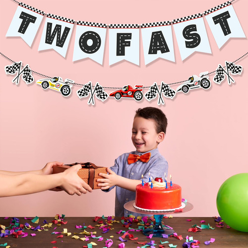 Banner De Fexichuji Two Fast Birthday, Fiesta Temática De Ca