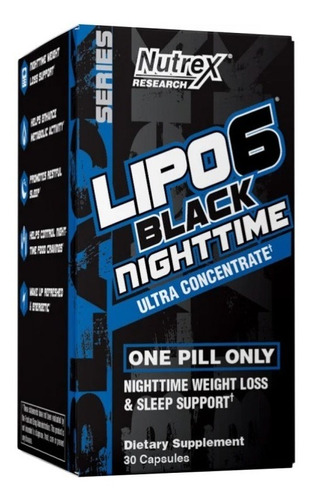 Lipo 6 Black Nighttime Ultra Concentrado - 30 Caps - Usa