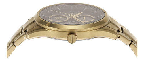 Reloj Hombre Armani Exchange Dante Multi Correa Dorado Bisel Dorado Fondo Negro