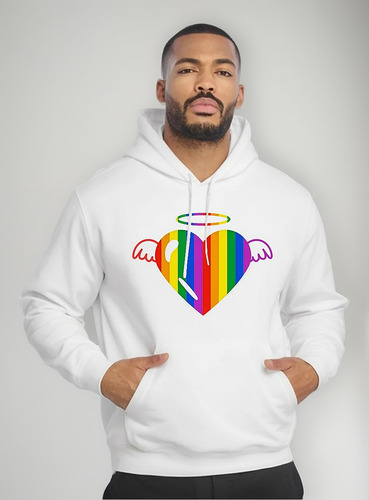 Sudadera Con Gorro Corazón Arcoiris Lgtb