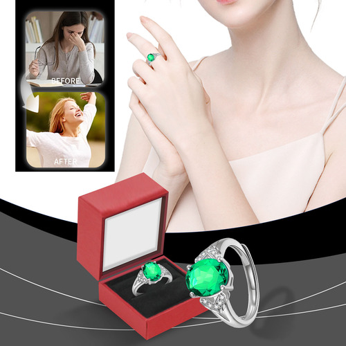 Anillo De Salud De Esmalte Luminoso E, Elegante Y Moderno, A