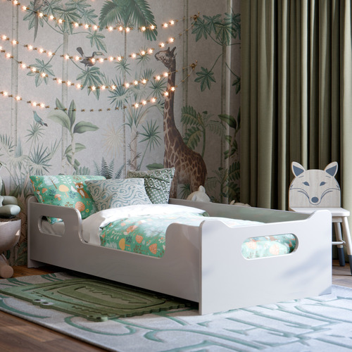 Mini Cama Infantil Para Quarto Com Grade Lateral E Colchão