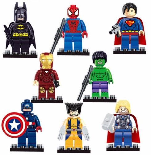 Set 8 Minifiguras Armables Lego Super Heroes