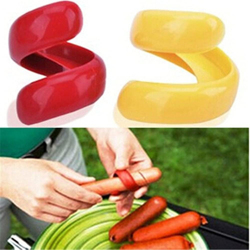 Juego De 4 Cortadores De Salchichas En Espiral, Colores Rojo