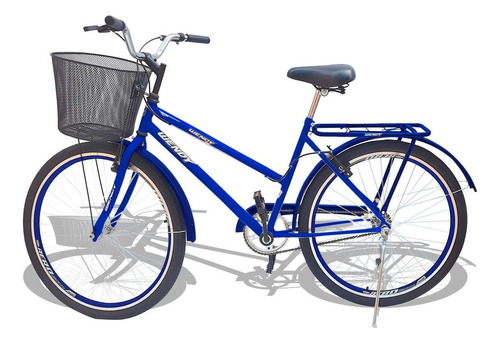 Bicicleta Aro 26 Wendy Modelo Poti Com Cesta Cores Cor Azul