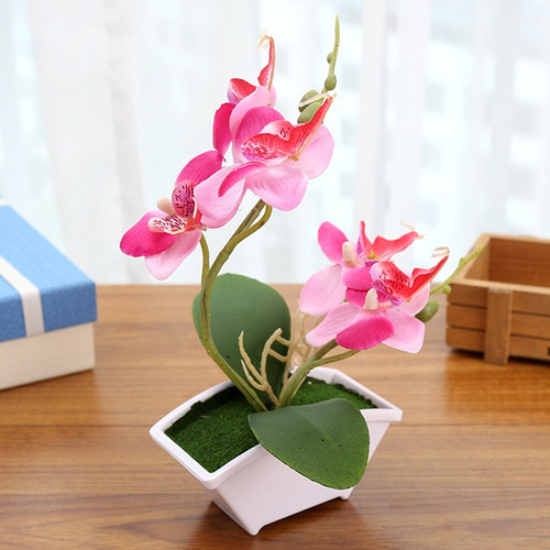 . 3 Flores Artificiales De Orquídea Bonsai, Interior