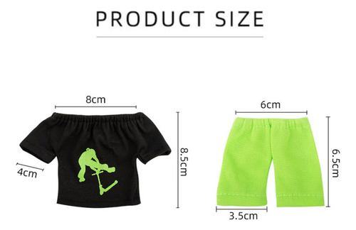 Conjunto Mini Skate E Patinete Com Roupa De Dedo