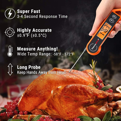Imagen 3 de 9 de Termometro Digital Cocina Thermopro Tp19h Líquidos Carnes