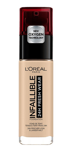 Imagen 1 de 1 de Base de maquillaje líquida L'Oréal Paris Infallible 24H Fresh Wear Foundation tono 130 true beige - 30mL