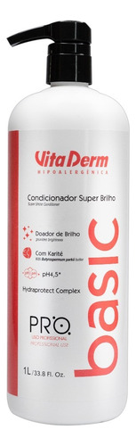 Kit 2 Shampoo 1l. 1 Condicionador 1l. Pro Basic Vita Derm